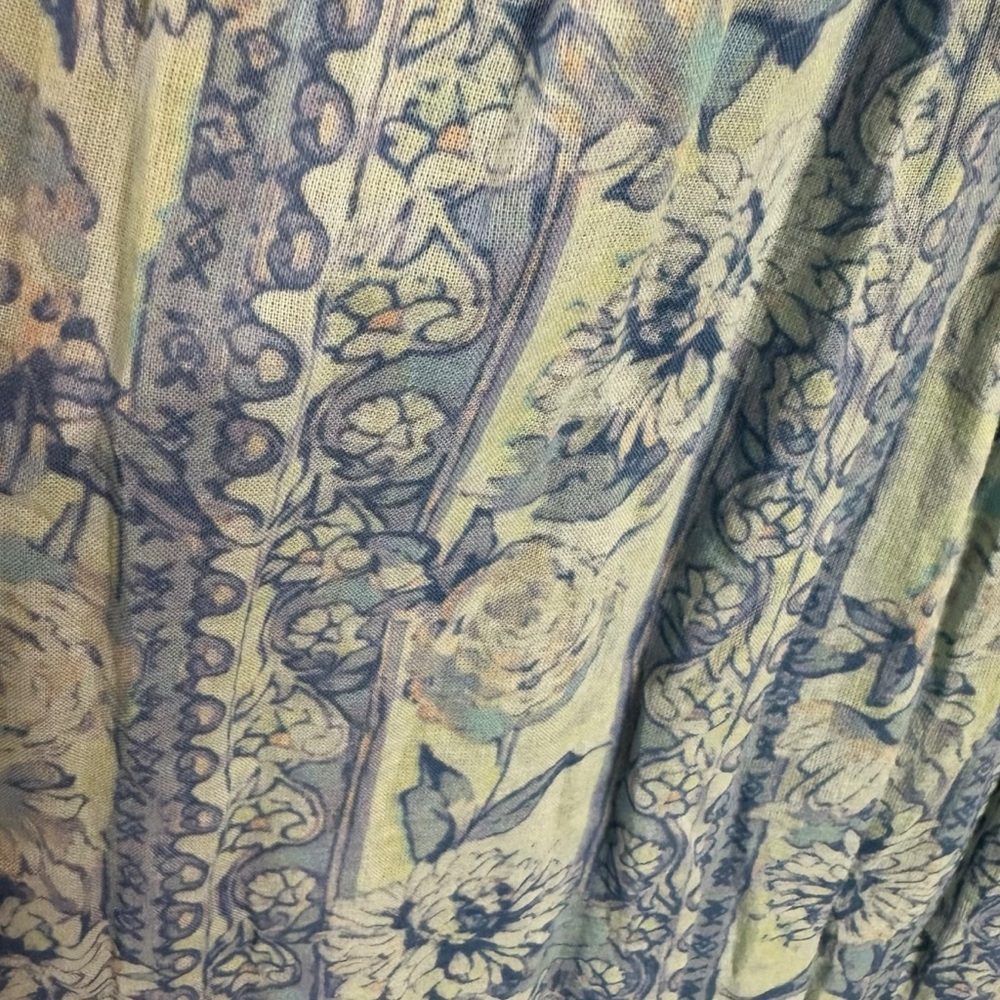 Free People Bohemian 70s Patchwork Hippie Lost Palms Craft Maxi Dress Medium - Picture 13 of 17